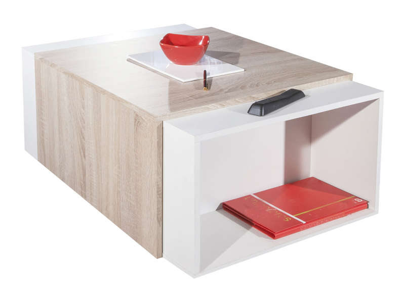 Conforama table basse en verre modulable