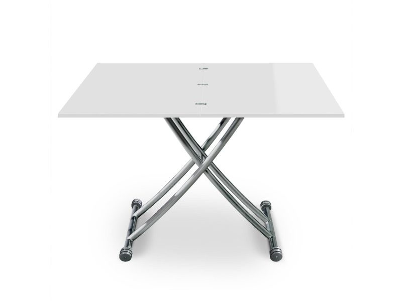 Table basse relevable blanc laqué fly