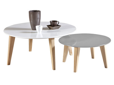Table basse bois ronde ovale