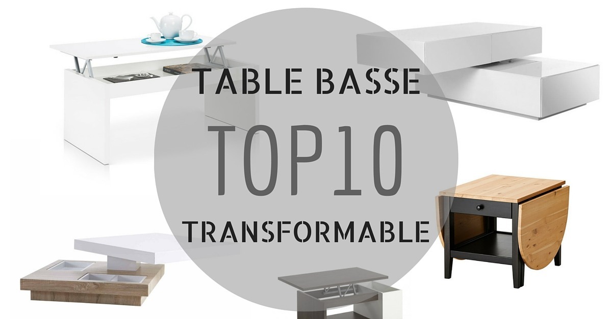 Table basse qui se transforme en table