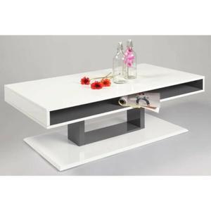 Table basse carrée novio coloris blanc
