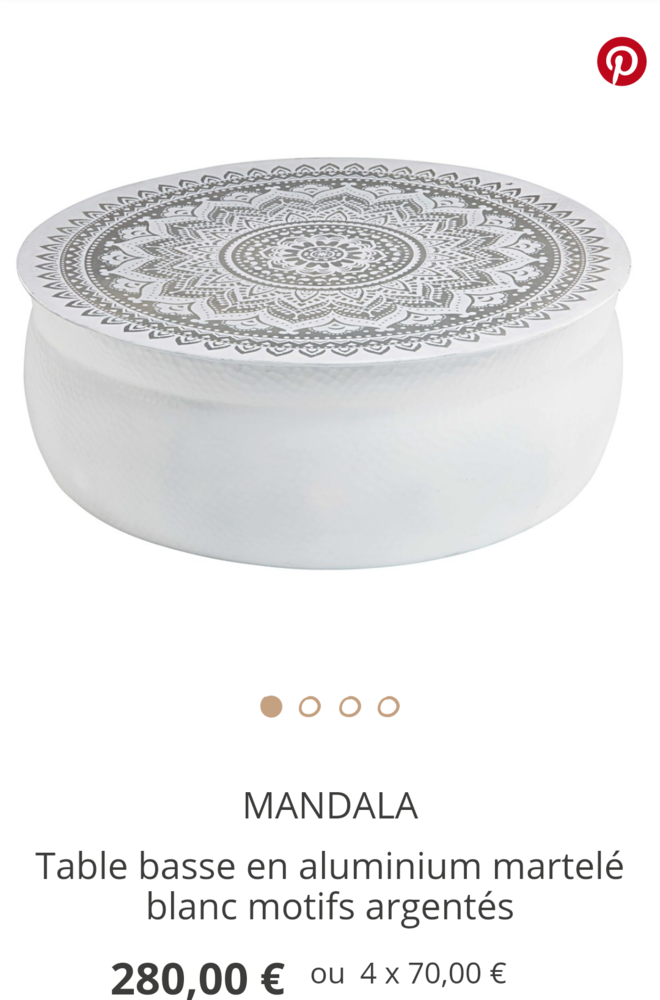 Table basse martele maison du monde