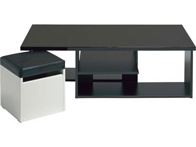 Table basse conforama poufs