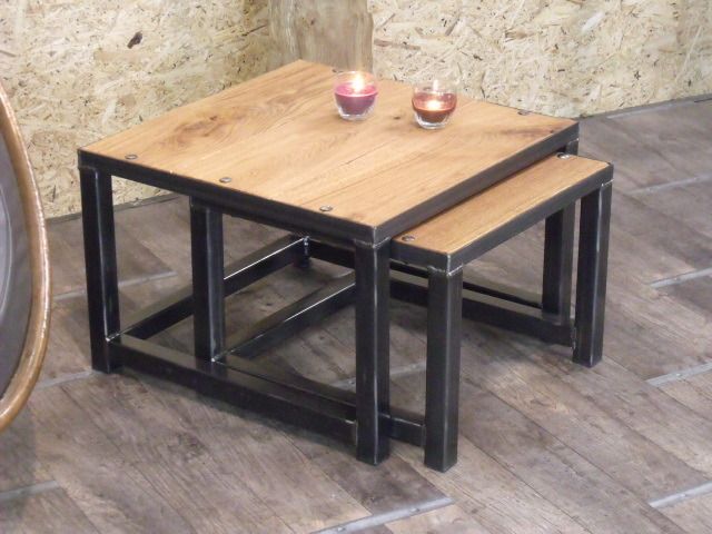 Table basse gigogne industrielle