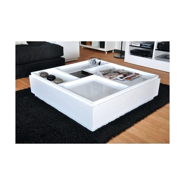 Table basse aquarium blanche