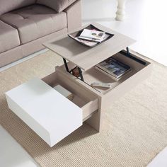 Table basse ronde qui tourne