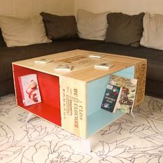 Table basse palette caisse de vin