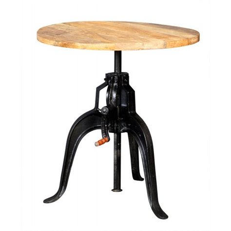 Table basse ronde style industriel réglable 'flexo'