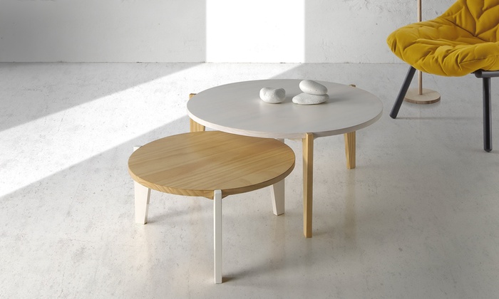 Table basse gigogne en pin