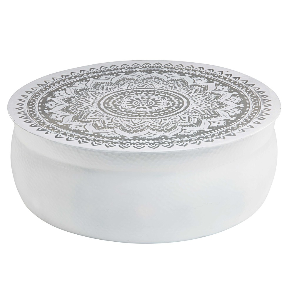 Table basse blanc laque maison du monde