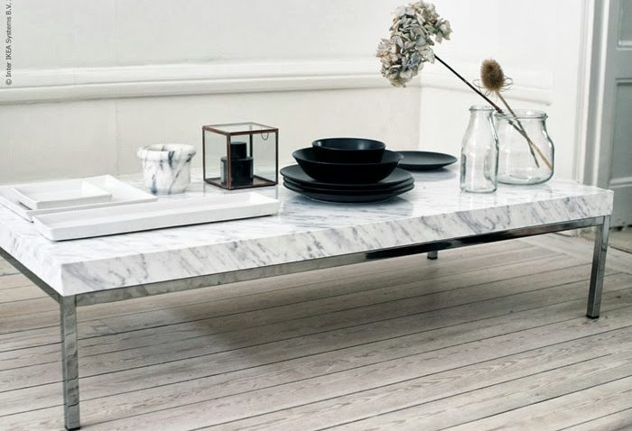 Table basse avec marbre