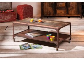 Table basse vintage rainbow