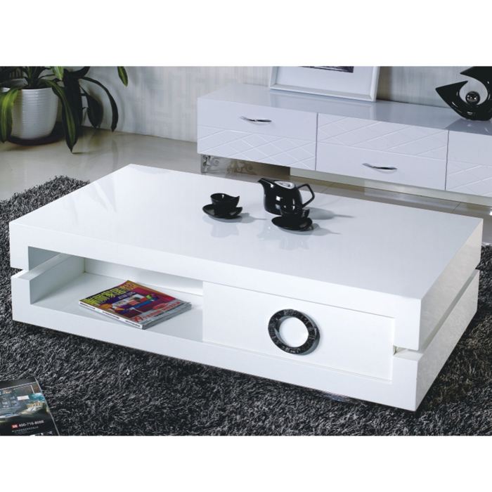 Table basse avec casier de rangement
