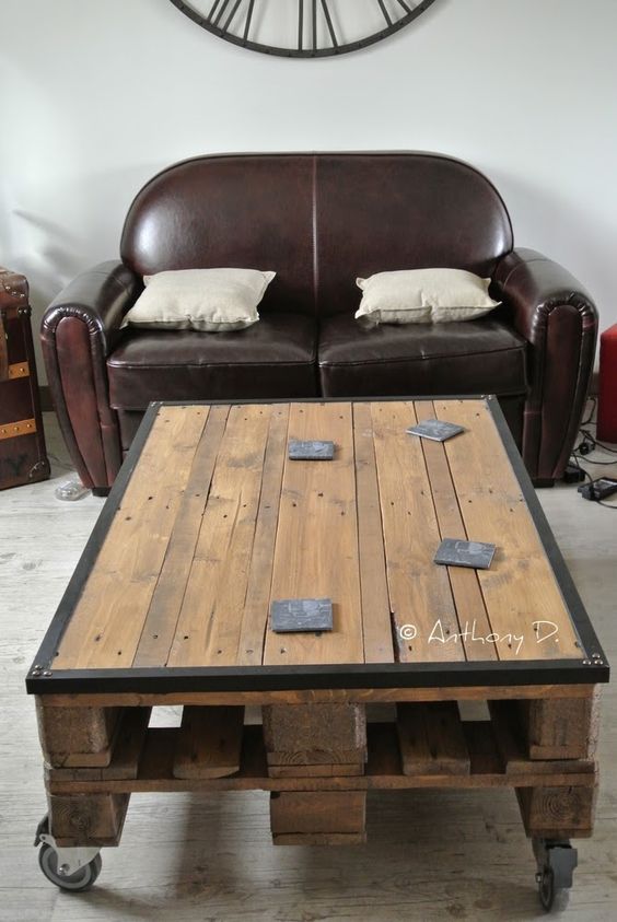 Table basse sur palette