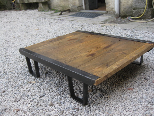 Table basse palette patiné