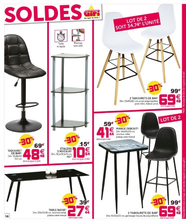Tabouret de bar industriel gifi