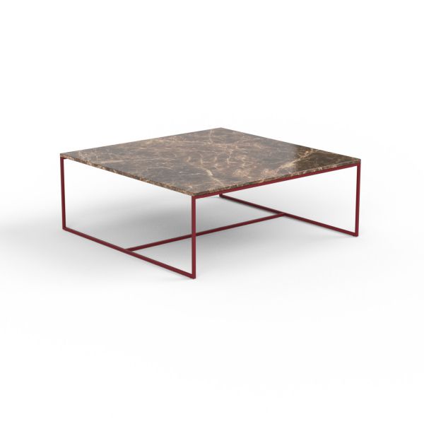 Table basse marbre marron