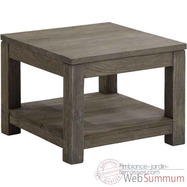 Table basse carree grise