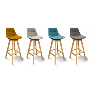 Tabouret de bar scandinave tissus