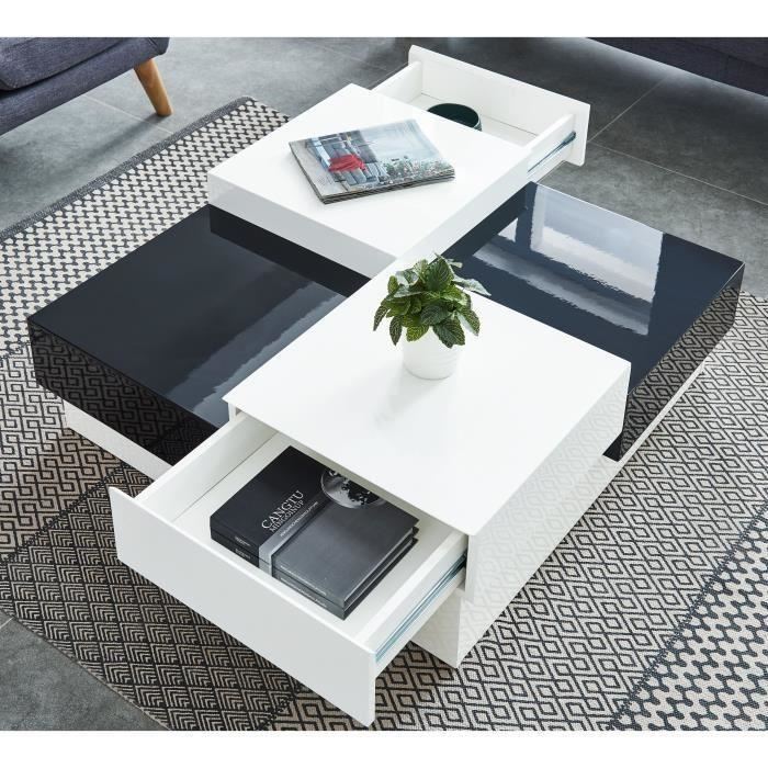 Table basse carrée design pas cher