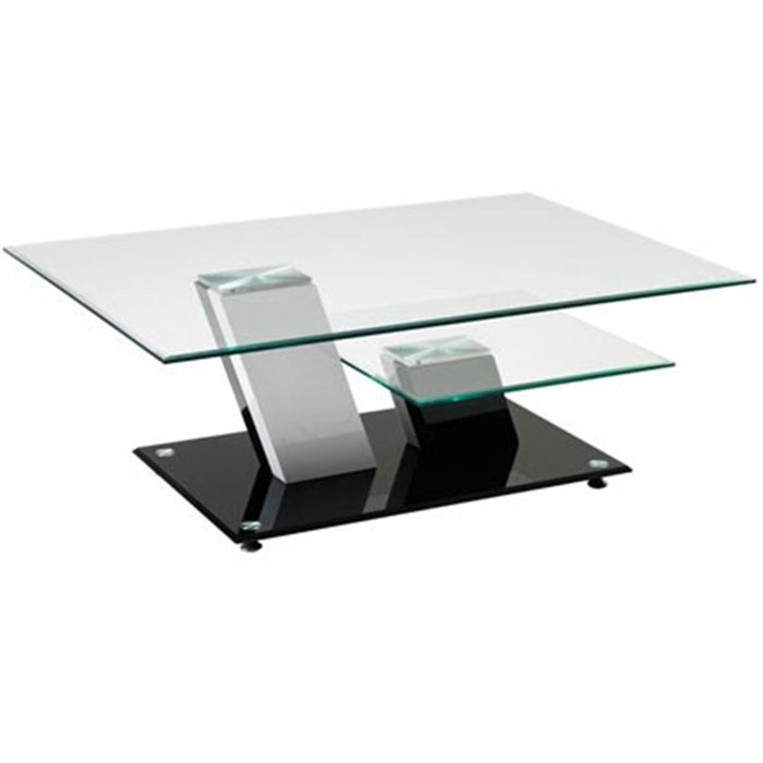 Table basse en verre noir design