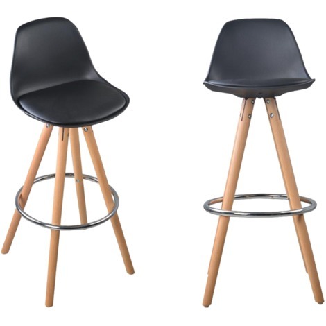 Lot de 2 tabouret de bar en bois