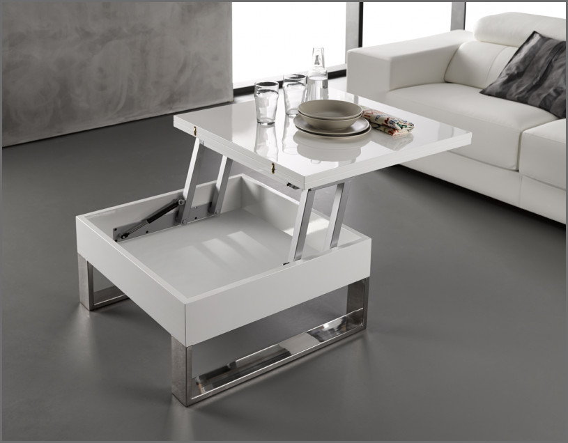 Table basse carrée relevable