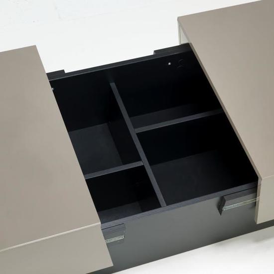 Table basse taupe avec rangement