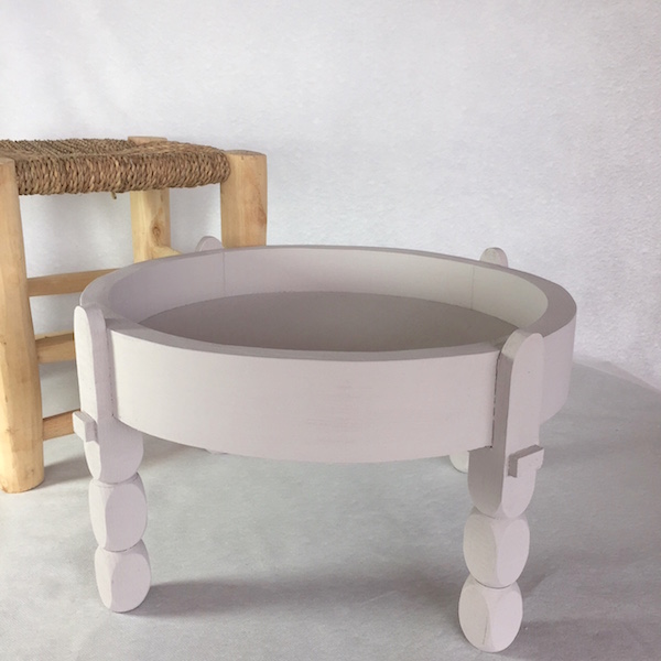 Table basse ronde marocaine bois