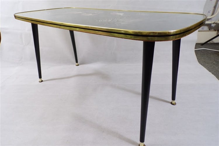 Table basse marbre flamant