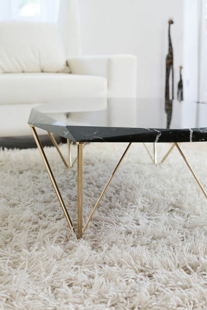Table basse ronde pouf