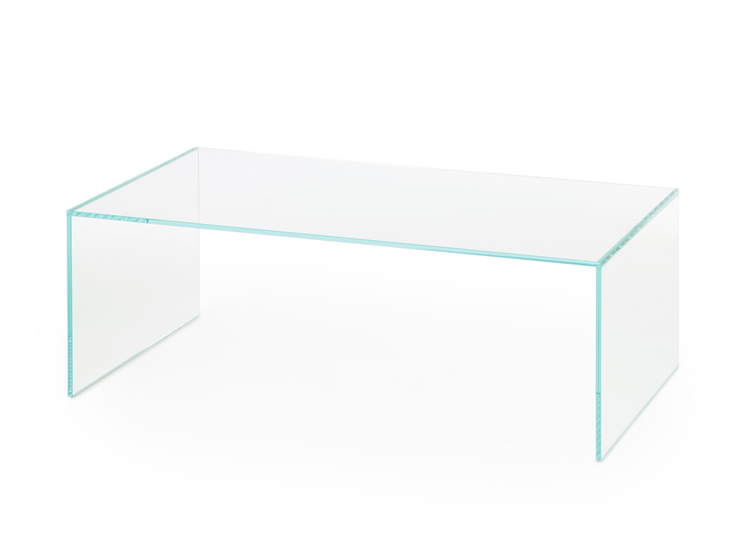 Table basse en verre pont