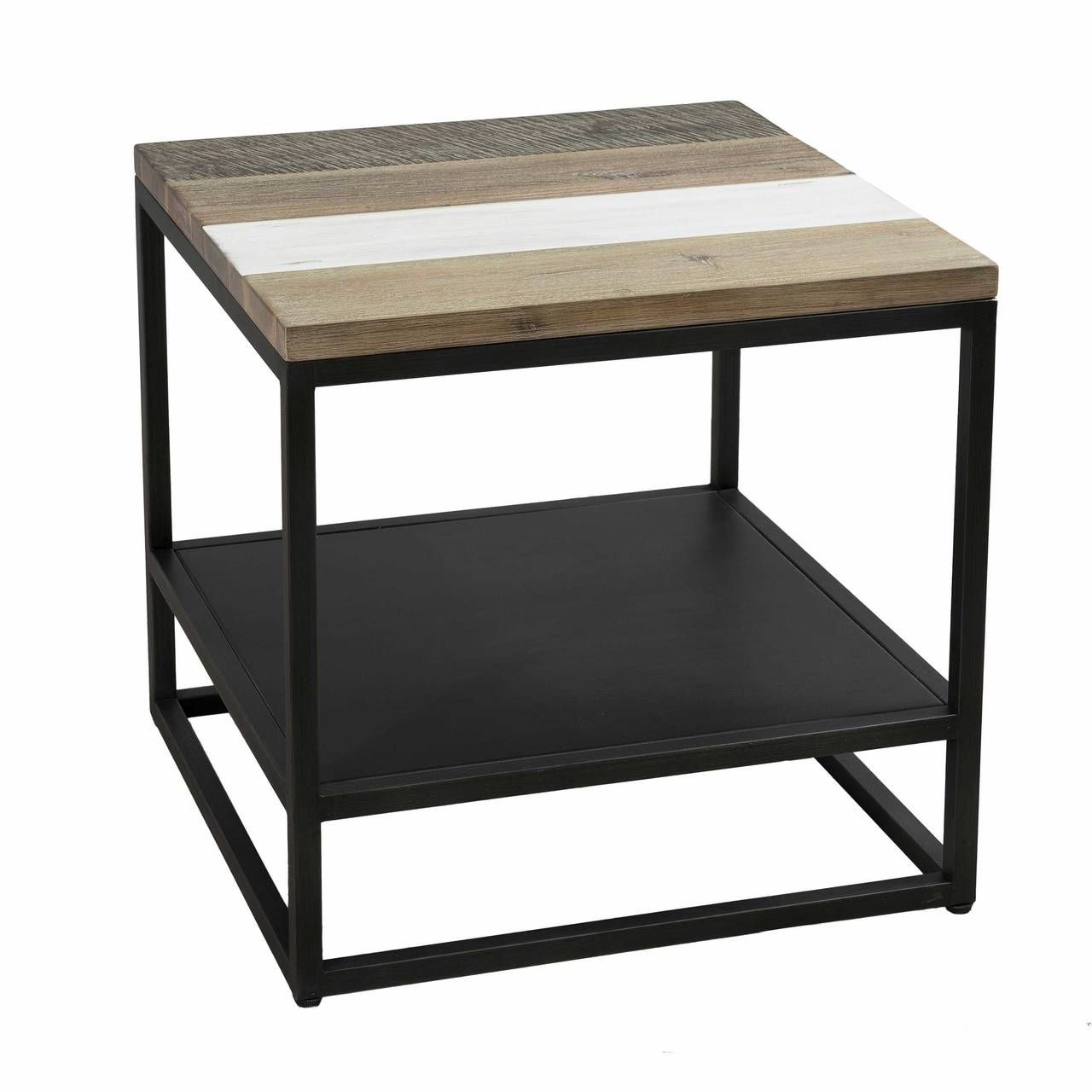 Table basse avec pouf osier