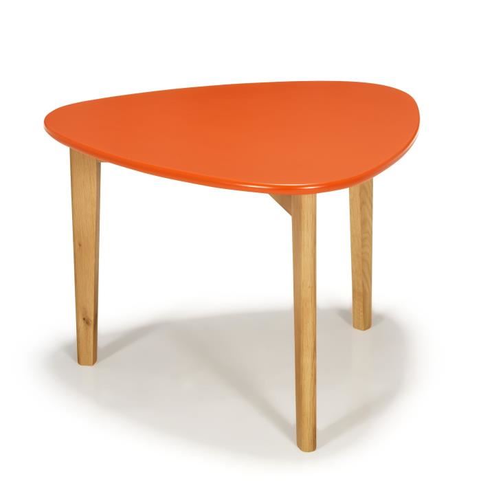 Siwa table basse vintage scandinave blanche 80cm