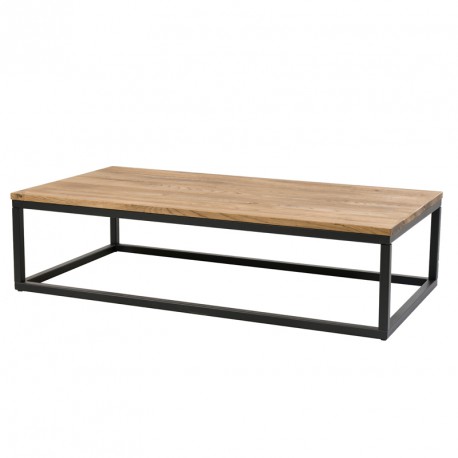 Table basse noir et bois