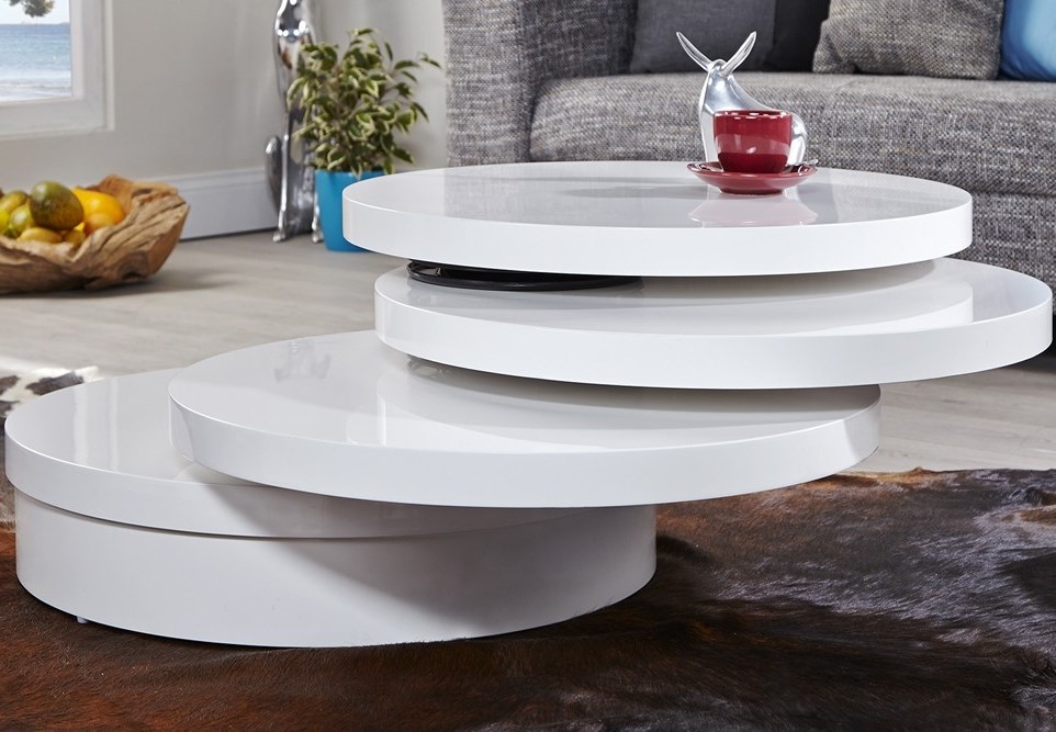 Table basse ronde pliante