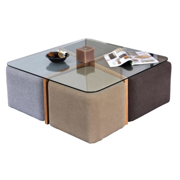 Table basse avec pouf but