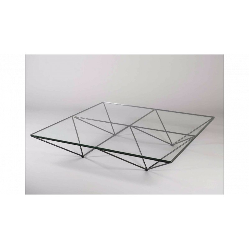 Table basse verre et métal