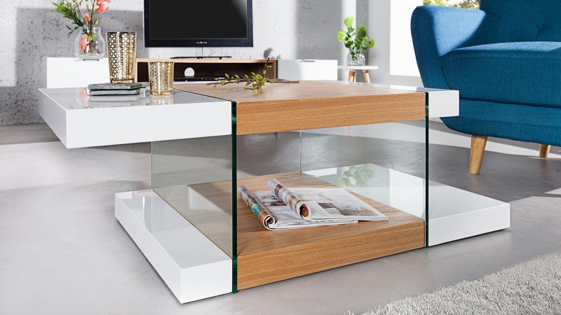 Table basse en verre interio