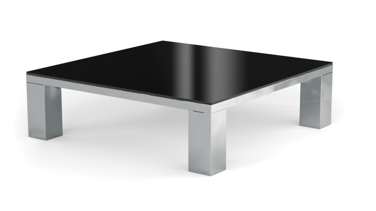 Table basse en verre noir