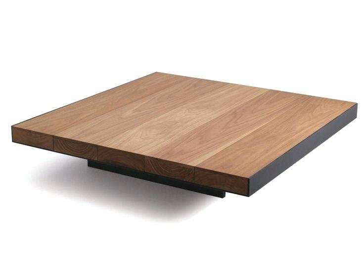 Table basse carrée bois foncé