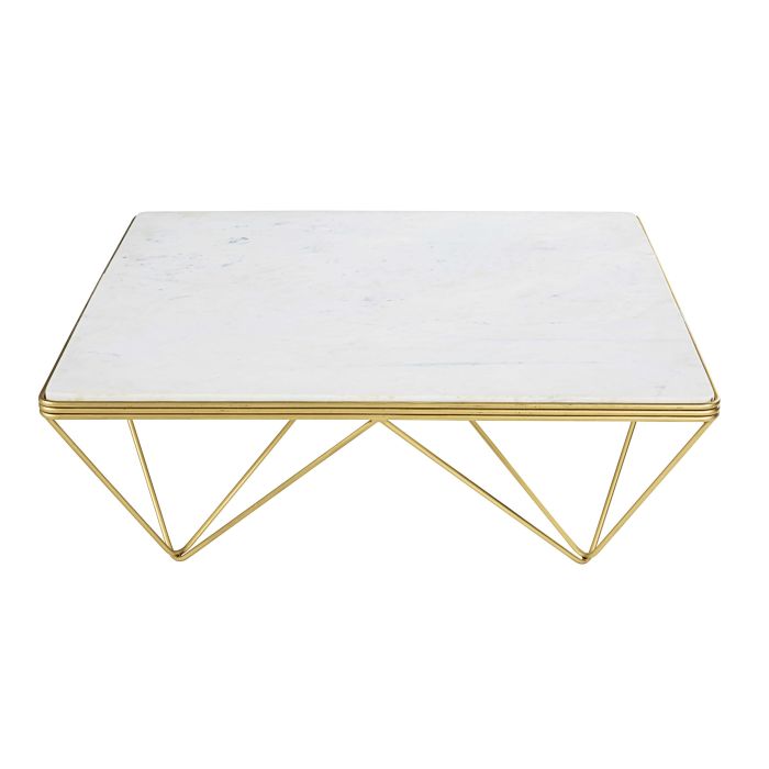 Table basse marbre et metal