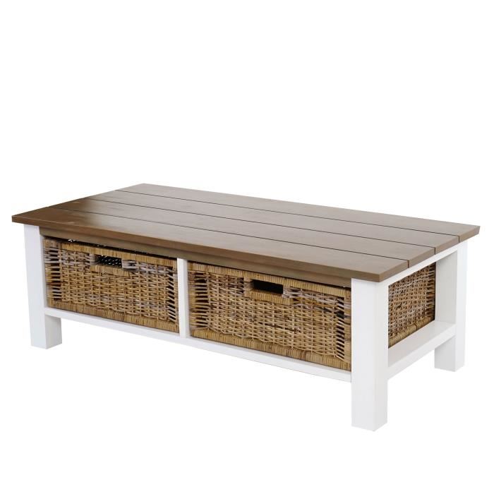 Table basse panier