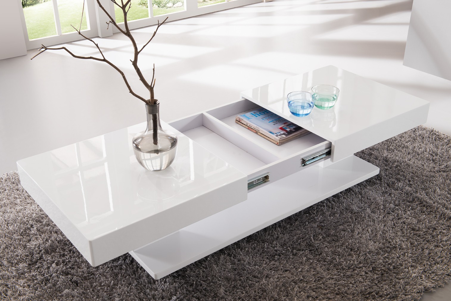 Table basse ovale design pas cher