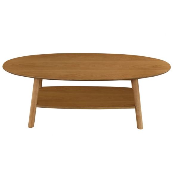 Table basse ovale bois