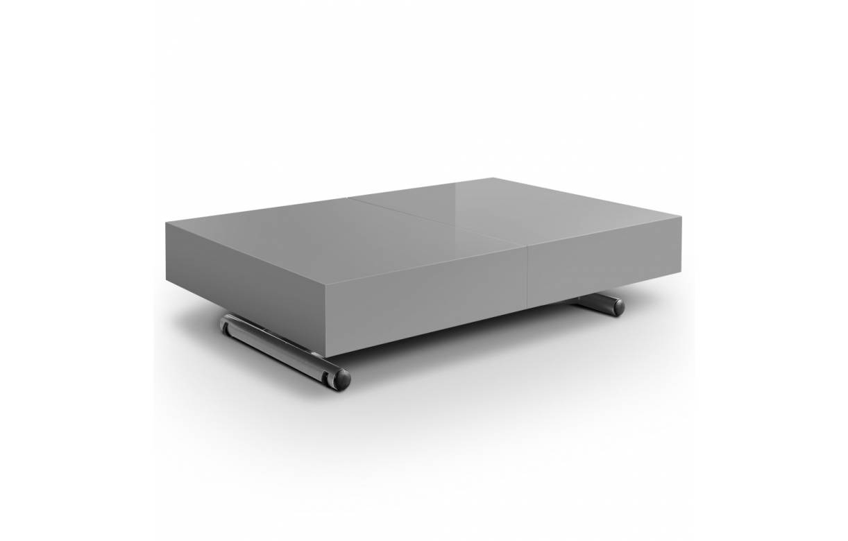 Upper table basse relevable et extensible mélamine