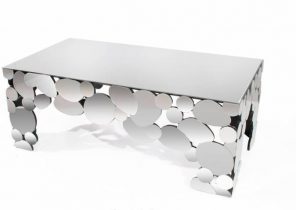 Table basse design argent
