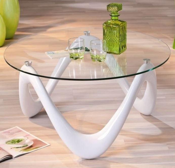 Table basse en verre pied noir laqué