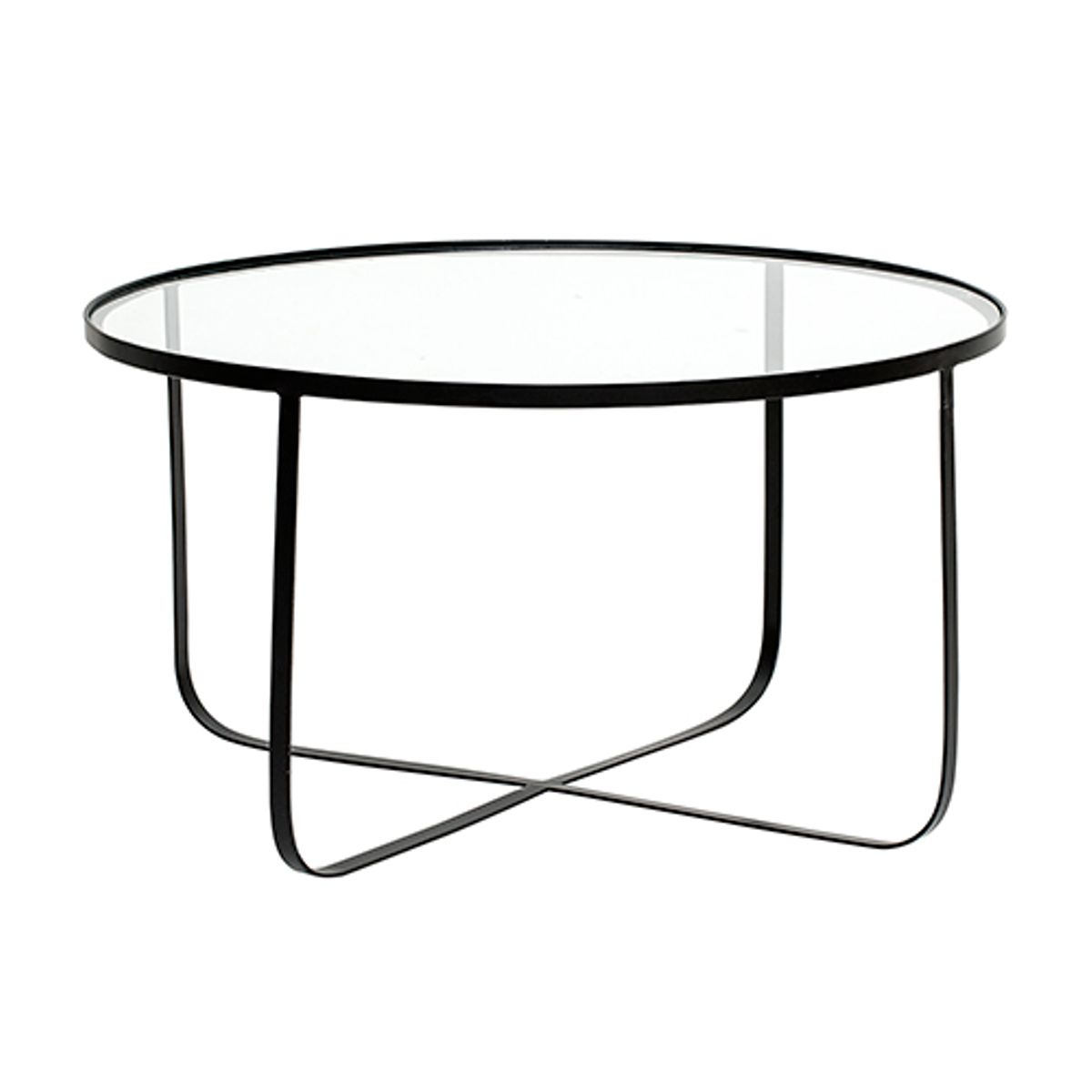 Table basse ronde verre noir