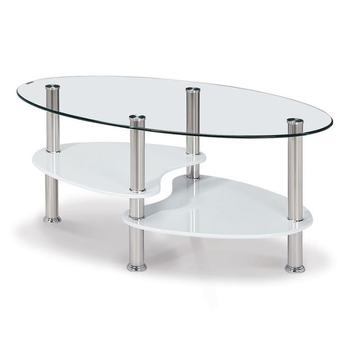 Table basse avec rangement verre